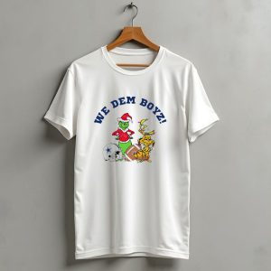 We Dem Boyz Grinch And Max Dallas Cowboys Christmas T-Shirt