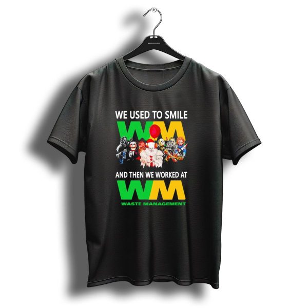 We Used To Smile Horror Characters Worked At Waste Management Christmas T Shirt 1 t shirt 1