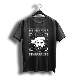 We Wish You A Messi Christmas Santa Hat Hollys T-Shirt