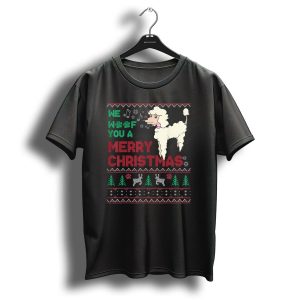 We Woof You A Merry Christmas Funny Poodle Lover Ugly Dog T-Shirt