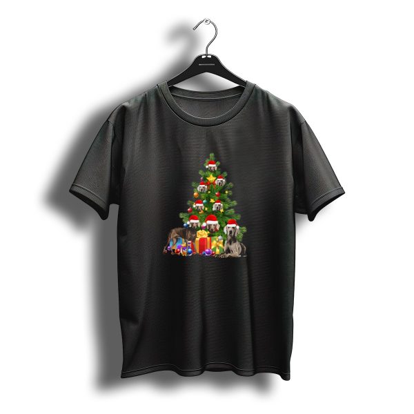 Weimaraner Santa Hats Christmas Tree With Gifts And T Shirt t shirt 1