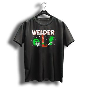 Welder Elf Christmas Matching Group Snowflakes Holiday T-Shirt