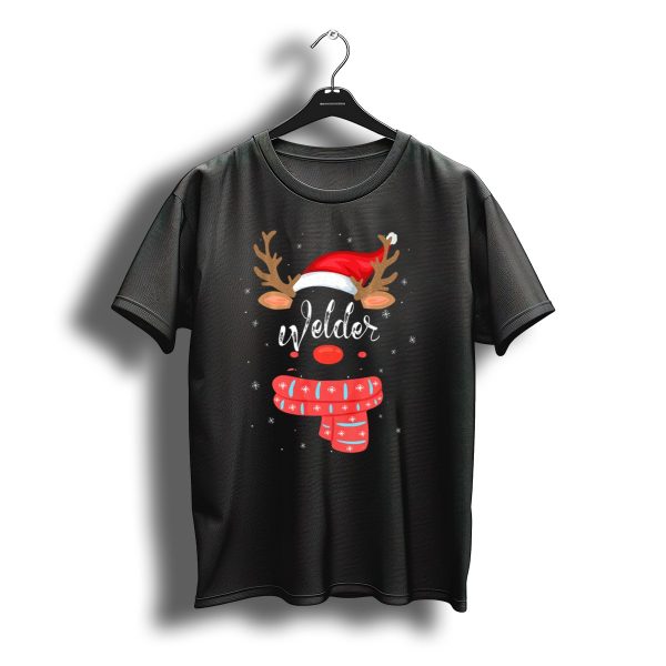 Welder Squad Reindeer Matching Group Christmas Antlers Santa Hat Snowflakes Scarf T Shirt t shirt 1