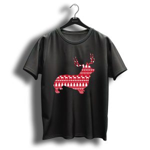 Welsh Corgi Christmas Reindeer T Shirt