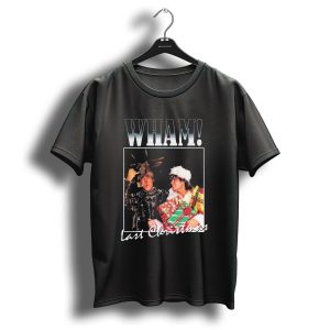 Wham Last Christmas Reindeer And Santa Costume Scene T Shirt