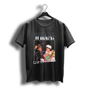 Wham Last Christmas Reindeer And Santa Costume Scene T-Shirt