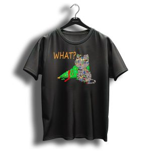 What Funny Black Cat Christmas Tree T-Shirt