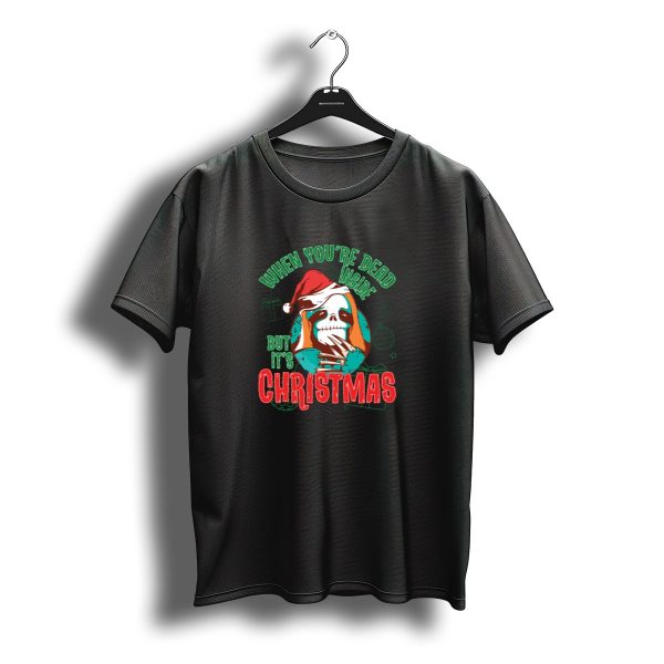 When Youre Dead Inside But Its Christmas Sloth Santa Skeleton T Shirt t shirt 1