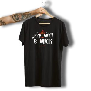 Which Witch Is Which Halloween Teacher Grammar Bats Hat Boots T-Shirt