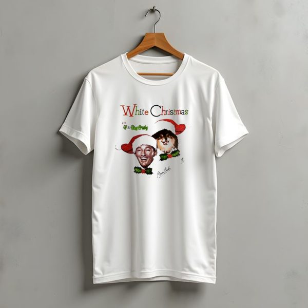 White Christmas With V And Bing Crosby Santa Hats And Holly T Shirt t shirt 1