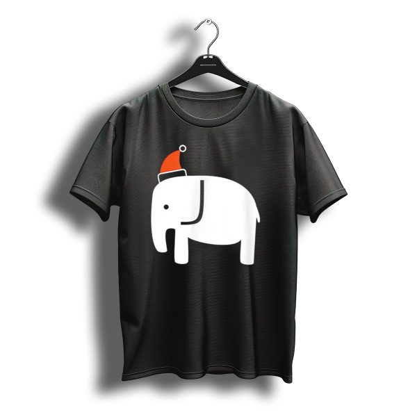 White Elephant Santa Hat Christmas T Shirt t shirt 1
