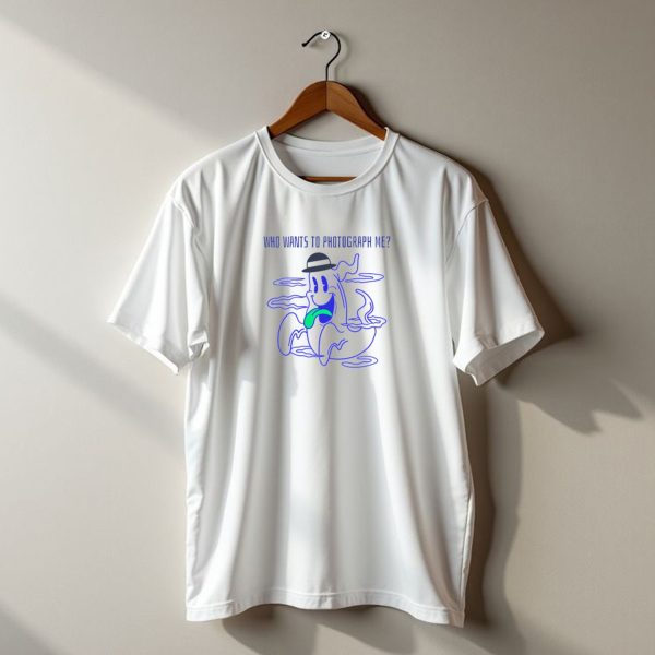 Who Wants To Photograph Me Halloween Ghost Cartoon With Hat And Tongue Out T Shirt t shirt 1