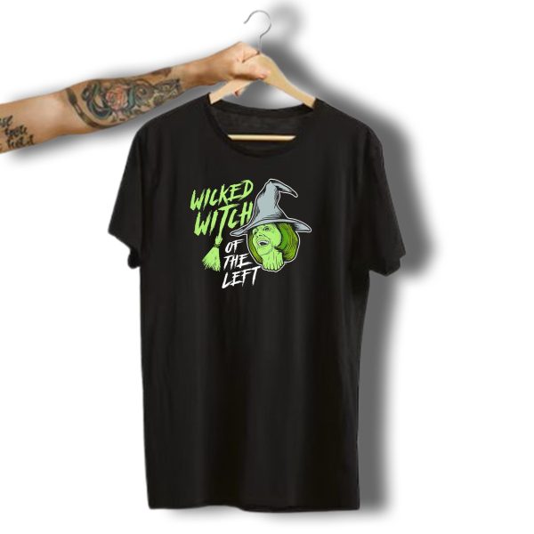 Wicked Witch Of The Left Halloween Pelosi Witch Hat Green Face T Shirt 1 t shirt 1