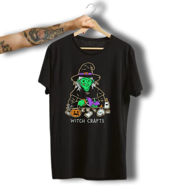 Witch Crafts Halloween Witchcraft With Pumpkins And Spooky Elements T Shirt t shirt 1