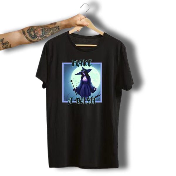 Witch Make A Wish Halloween Mystic Moonlight T Shirt 1 t shirt 1