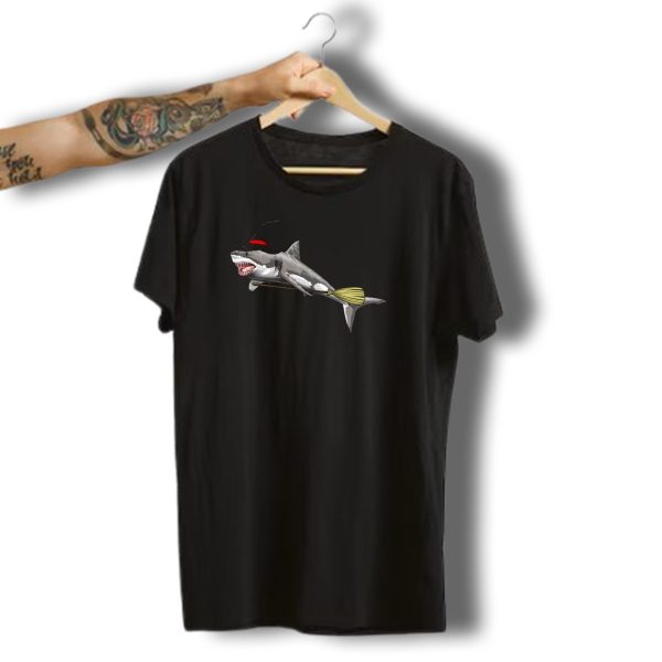 Witch Shark Funny Halloween Horror Scary With Hat And Broom T Shirt t shirt 1