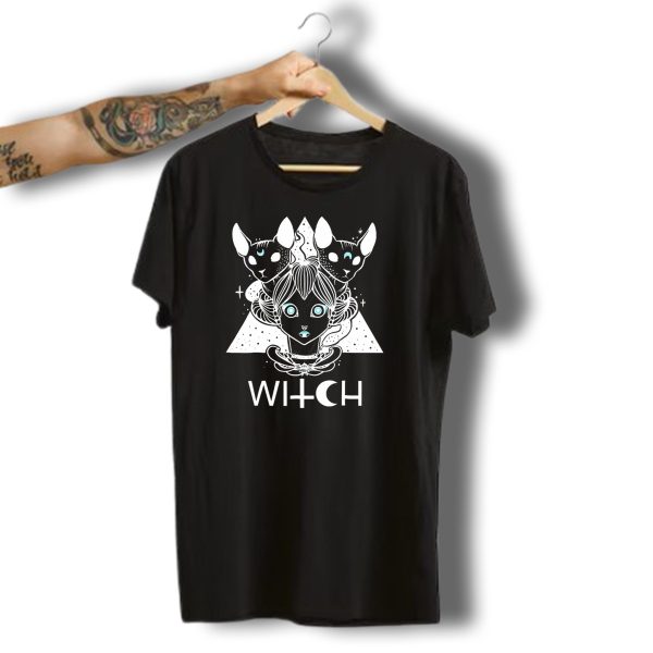 Witch Sphynx Cats Halloween Occult Symbolism T Shirt t shirt 1