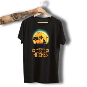 Witches With Hitches Full Moon Camper Halloween Scene T-Shirt