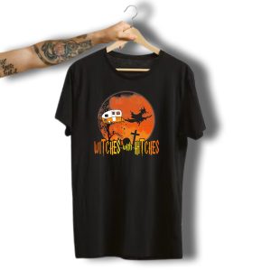 Witches With Hitches Halloween Camper Scene T-Shirt