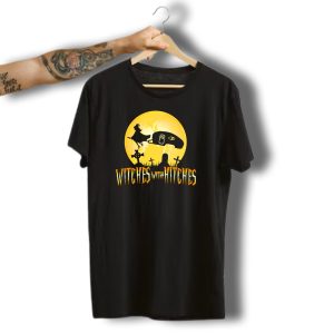 Witches With Hitches Halloween Trailer Rv Camping Graveyard T-Shirt