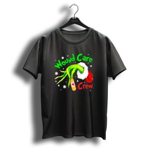 Wound Care Crew Grinch Hand Merry Christmas T-Shirt