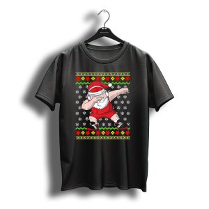 Wrestling Ugly Christmas Santa Dabbing Wrestler T-Shirt