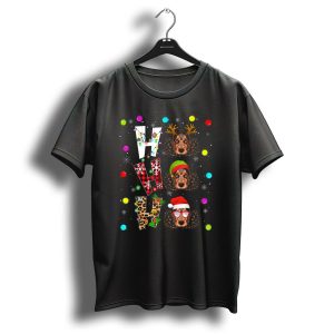 Wwh Christmas Russian Spaniel With Holiday Lights And Reindeer Antlers T Shirt