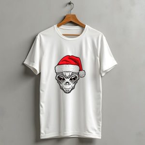 Xmas Santa Hat Alien Christmas T Shirt