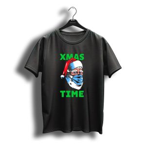 Xmas Time Santa Claus Mask Merry Christmas Holiday Fun T-Shirt