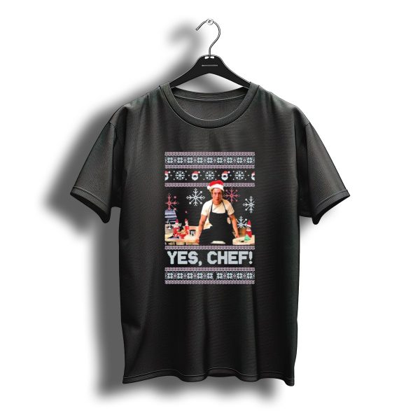 Yes Chef Snowflakes Christmas Elves Santa Hat T Shirt t shirt 1