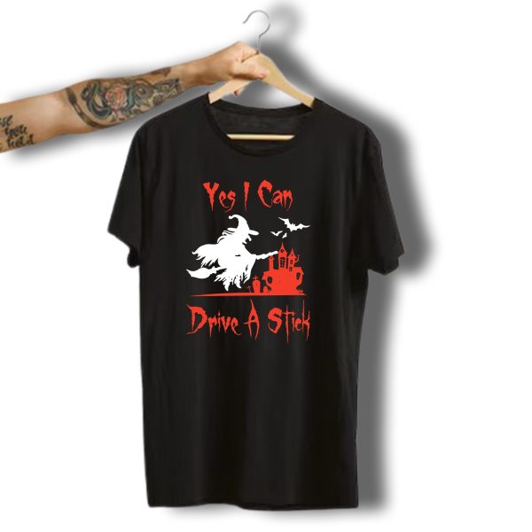 Yes I Can Drive A Stick Witch Castle Halloween T Shirt 1 t shirt 1
