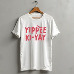 Yippee Ki Yay Christmas Holiday Santa Hat T Shirt
