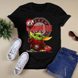 Yoda Alabama Crimson Tide Football Character With Team T Shirt