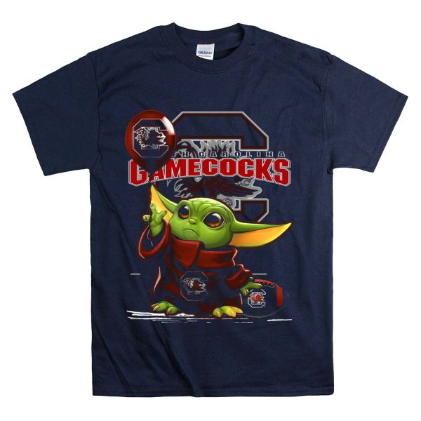 Yoda South Carolina Gamecocks Football Logo Balloon T Shirt 1 Navy