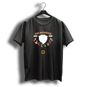 Yoga Instructor Claus Santa Christmas Beard And Ornaments T Shirt