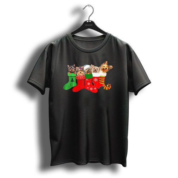 Yorkie Dog Lovers Christmas Stocking Cute Funny T Shirt 1 t shirt 1