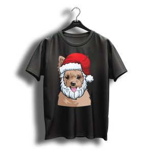 Yorkshire Terrier In Santa Hat Christmas Humor T-Shirt