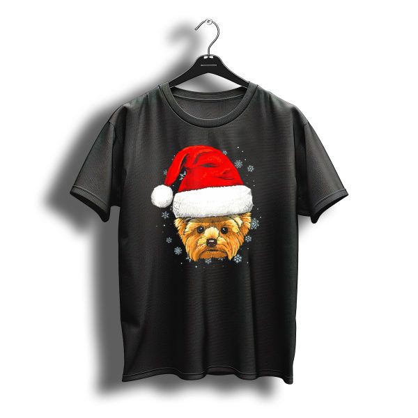 Yorkshire Terrier Santa Hat Christmas Snowflake Holiday Magic T Shirt t shirt 1