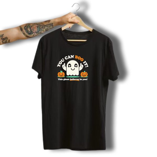 You Can Boo It This Ghost Believes In You With Pumpkins Halloween T Shirt t shirt 1
