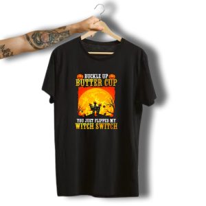 You Just Flipped My Witch Switch Halloween Haunted House Pumpkin Full Moon T-Shirt