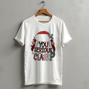 You Serious Clark Christmas Santa Hat Lights T Shirt