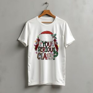 You Serious Clark Christmas Santa Hat Lights T-Shirt