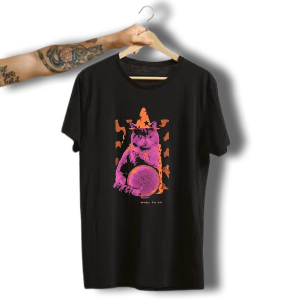 You Shall Ponder The Orb Cat Halloween 2024 Magic Wizard Hat Stars T Shirt t shirt 1
