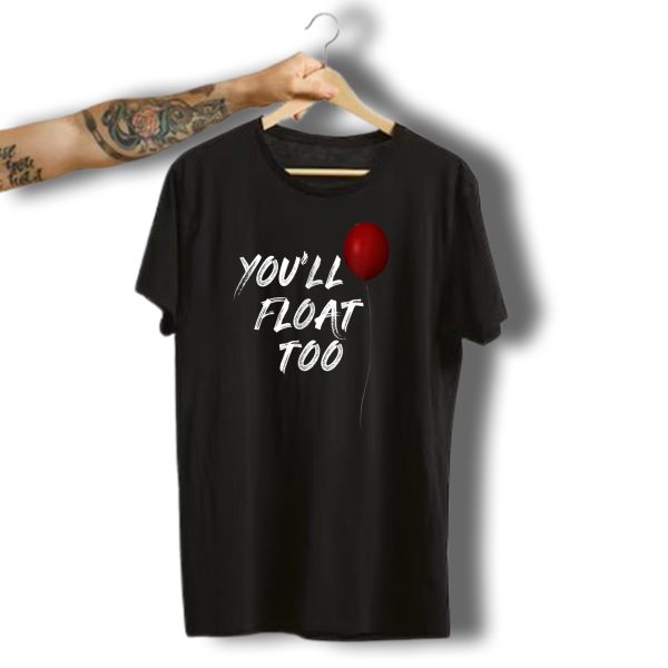 YouLl Float Too Red Balloon Halloween Horror T Shirt t shirt 1