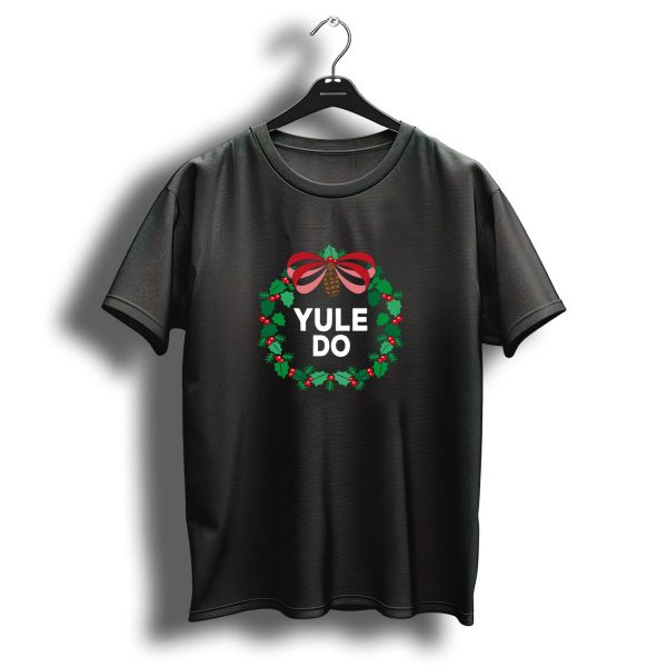 Yule Do Christmas Wreath With Red Bow And Pinecone T Shirt 1 t shirt 1