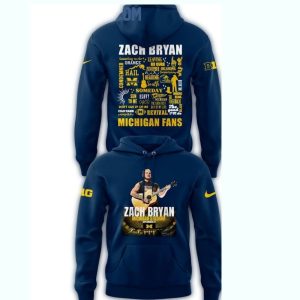 Zach Bryan X Michigan Wolverines Tour 2025 All Over Print Hoodie