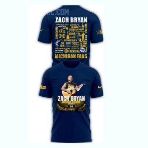 Zach Bryan X Michigan Wolverines Tour 2025 All Over Print T Shirt