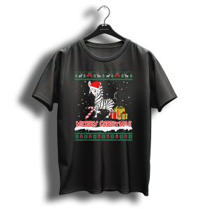 Zebra Lights Merry Christmas Animal Lover T-Shirt