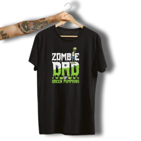 Zombie Dad Of Green Pumpkins Halloween Scary T Shirt t shirt 1