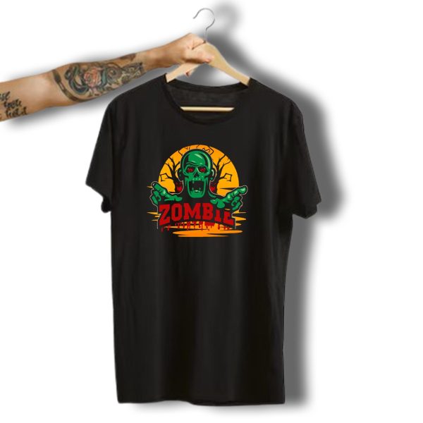 Zombie Halloween Horror Night Retro T Shirt t shirt 1
